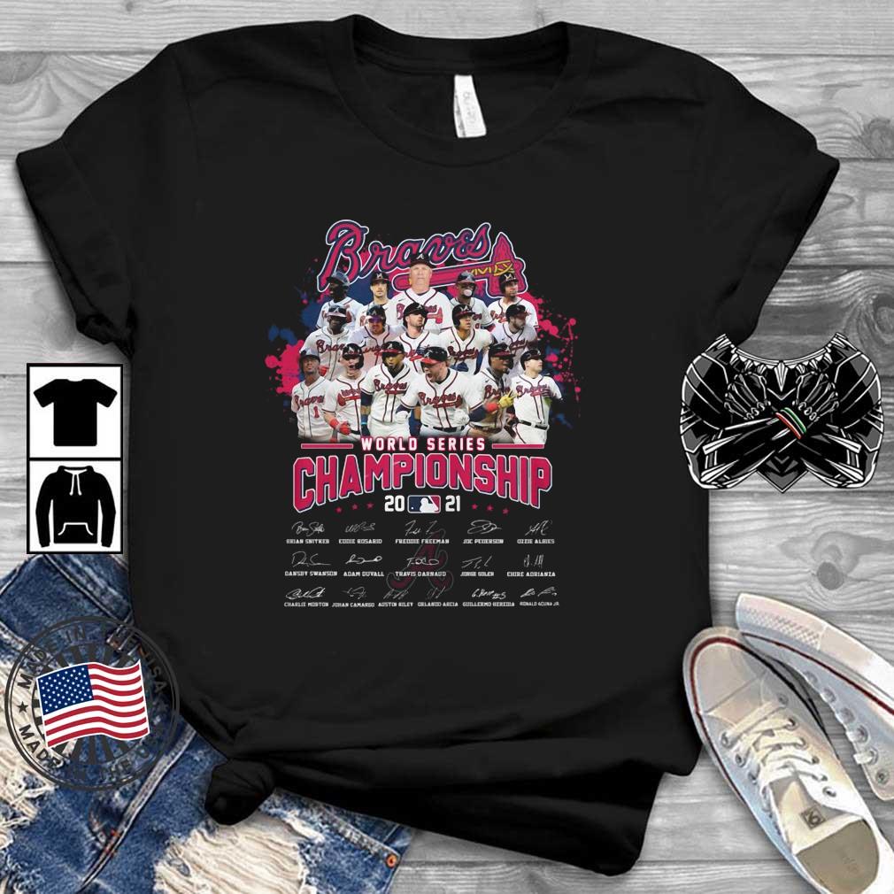 Atlanta Braves World Series Championship Player Graphic T-Shirt 100% Cotton