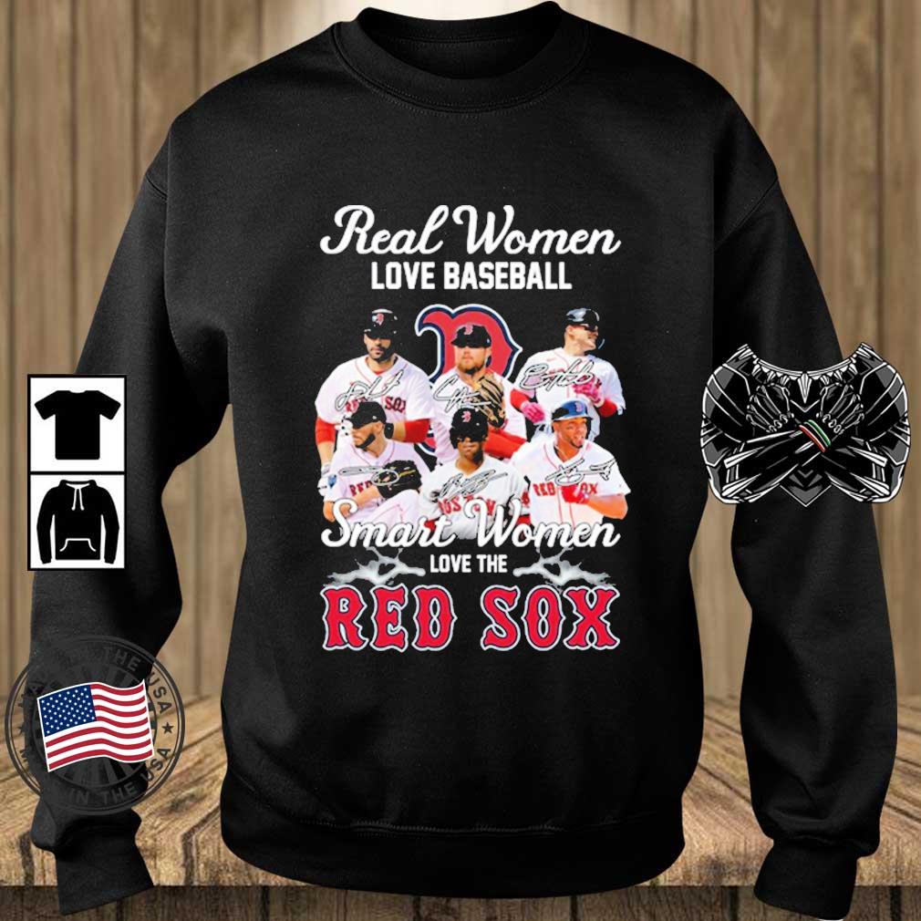Boston Red Sox Real Women Love Baseball Smart Women Love The Red Sox Signatures shirt