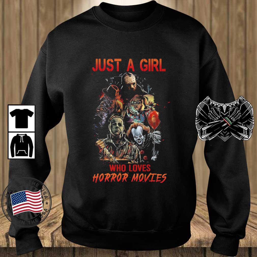 Horror Movies Characters Just A Girl Who Loves Horror Movies Halloween Shirt