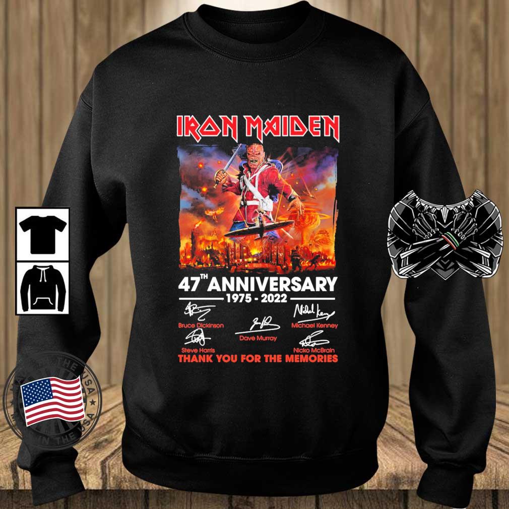 Iron Maiden 47th Anniversary 1975-2022 Thank You For The Memories Signatures shirt