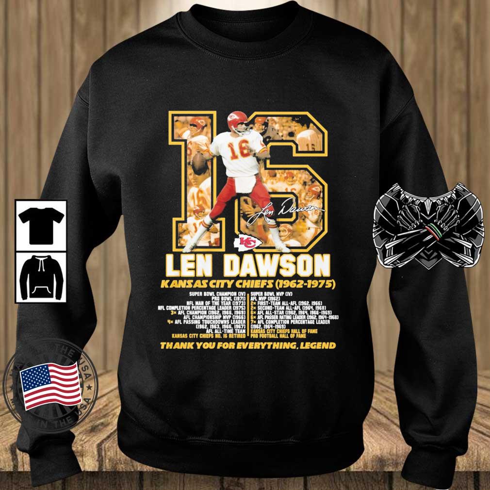 Len Dawson Kansas City Chiefs 1962-2022 Thank You For Everything Legend Signature shirt