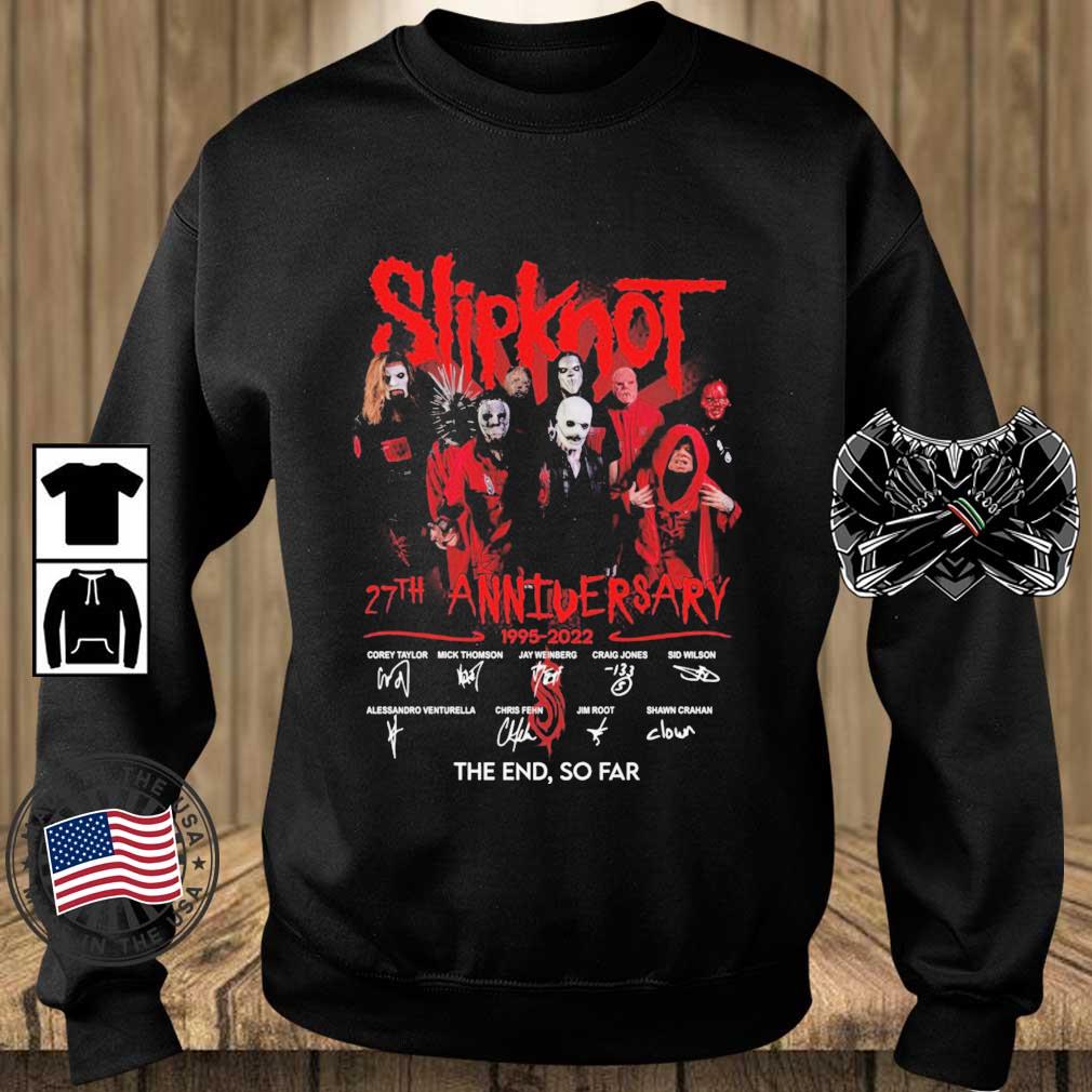 Slipknot 27th Anniversary 1995-2022 The End So Far Signatures shirt