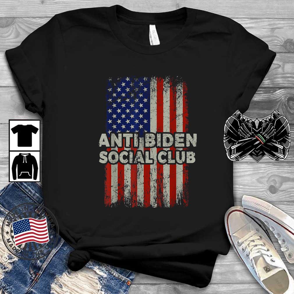 Anti Biden Social Club Distressed American Trump 2024 T-Shirt