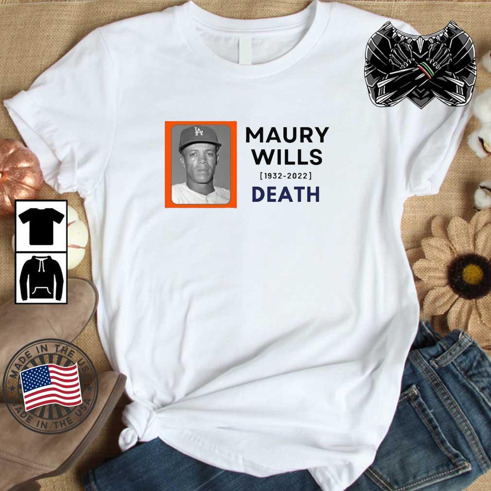 Los Angeles Dodgers Maury WIlls 1932-2022 Death shirt