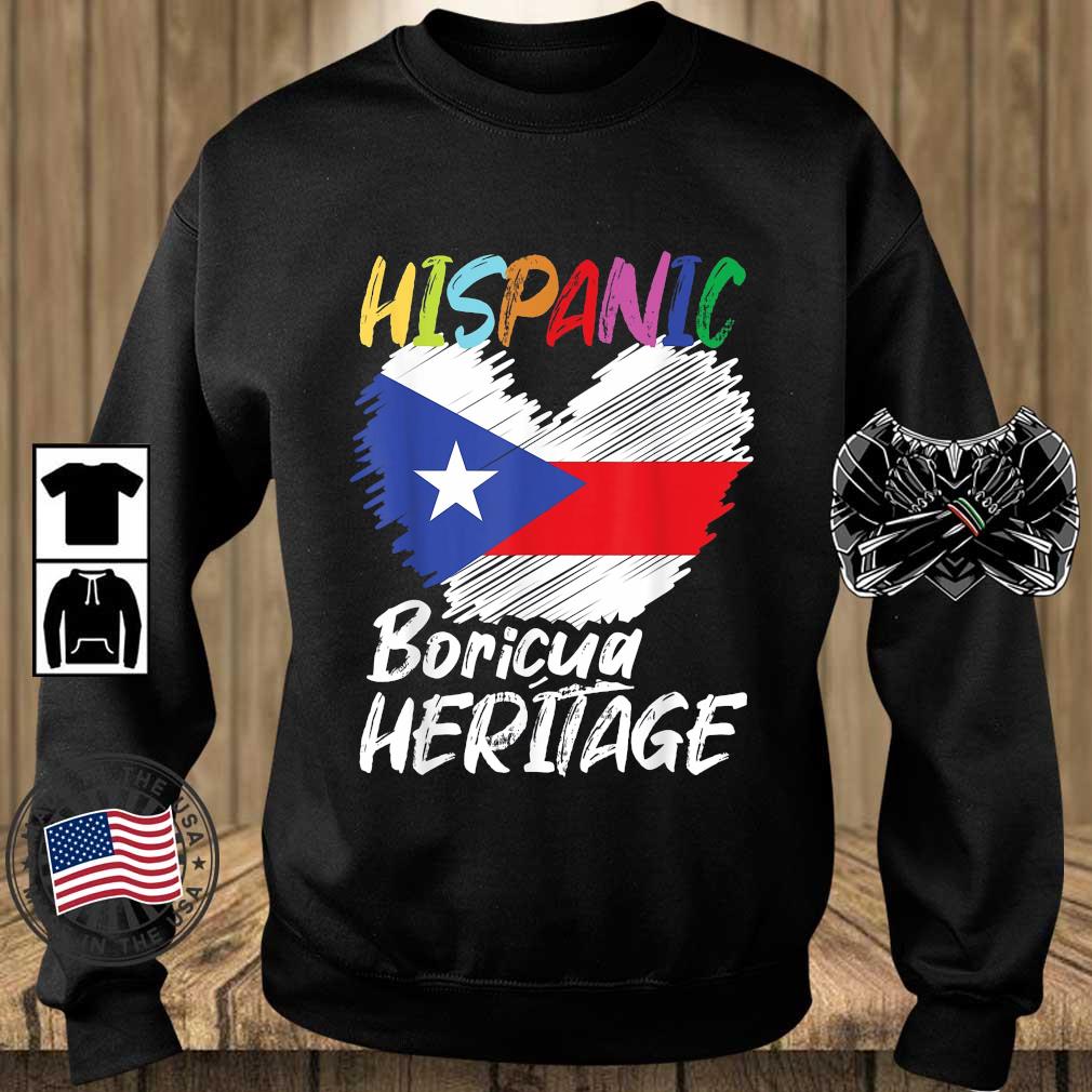 National Hispanic Heritage Month Puerto Rico Flag Bor T-Shirt