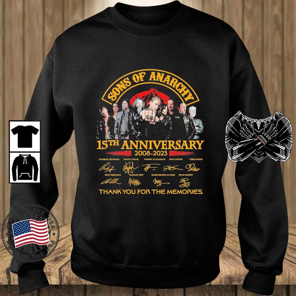 Official Sons Of Anarchy 15th Anniversary 2008-2023 Thank You For The Memories Signatures shirt