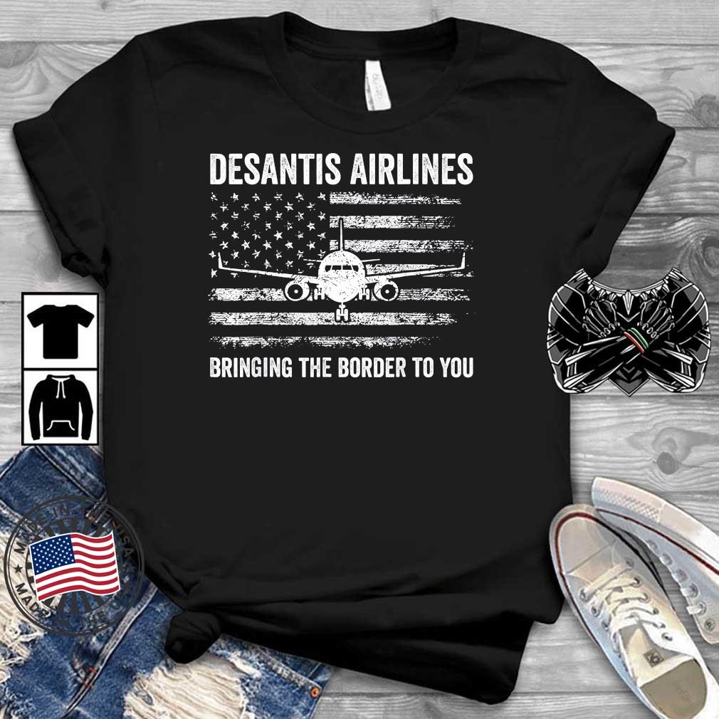 Political DeSantis Airlines Political Meme Ron DeSantis US Flag T-Shirt Teechalla dai dien den