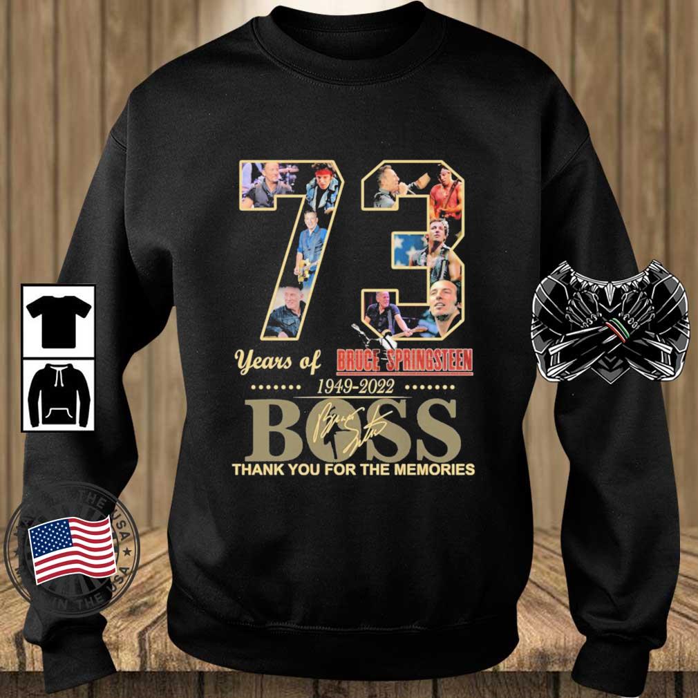 Bruce Springsteen 73 Years 1949-2022 Boss Thank You For The Memories Signature shirt