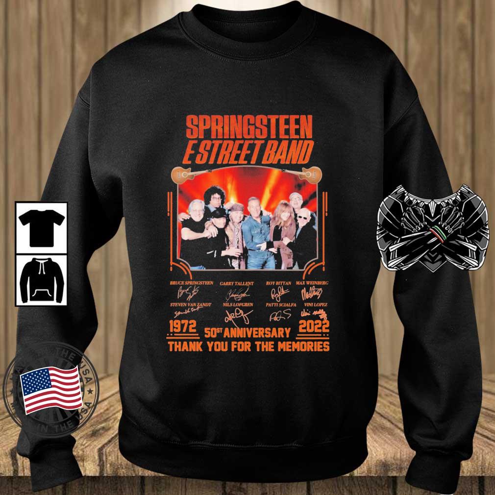Springsteen E Street Band 50st Anniversary 1972-2022 Thank You For The Memories Signatures shirt