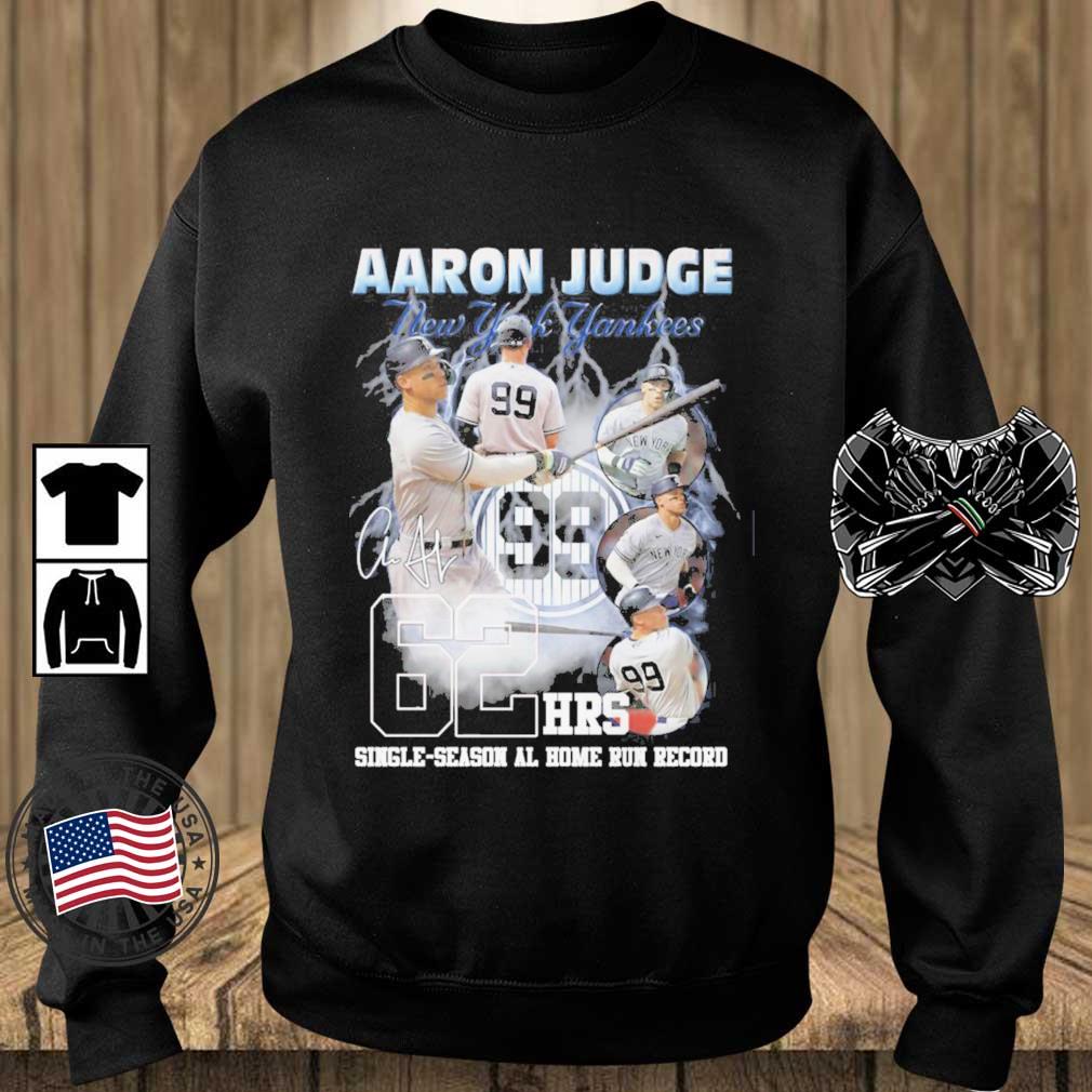 The Yankees Aaron Judge 62 HRS Single Season Al Home Run Record Signature shirt