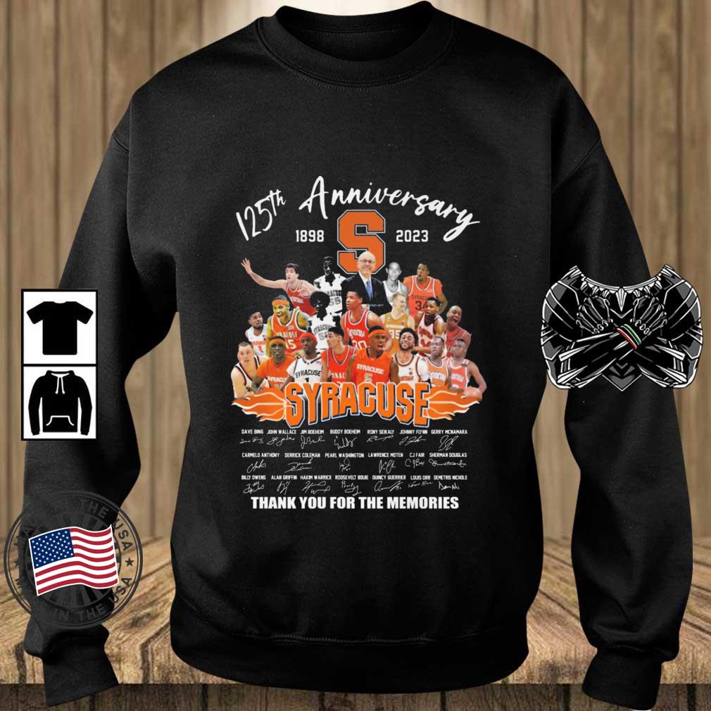 Syracuse Orange 125th Anniversary 1898-2023 Thank You For The Memories Signatures shirt