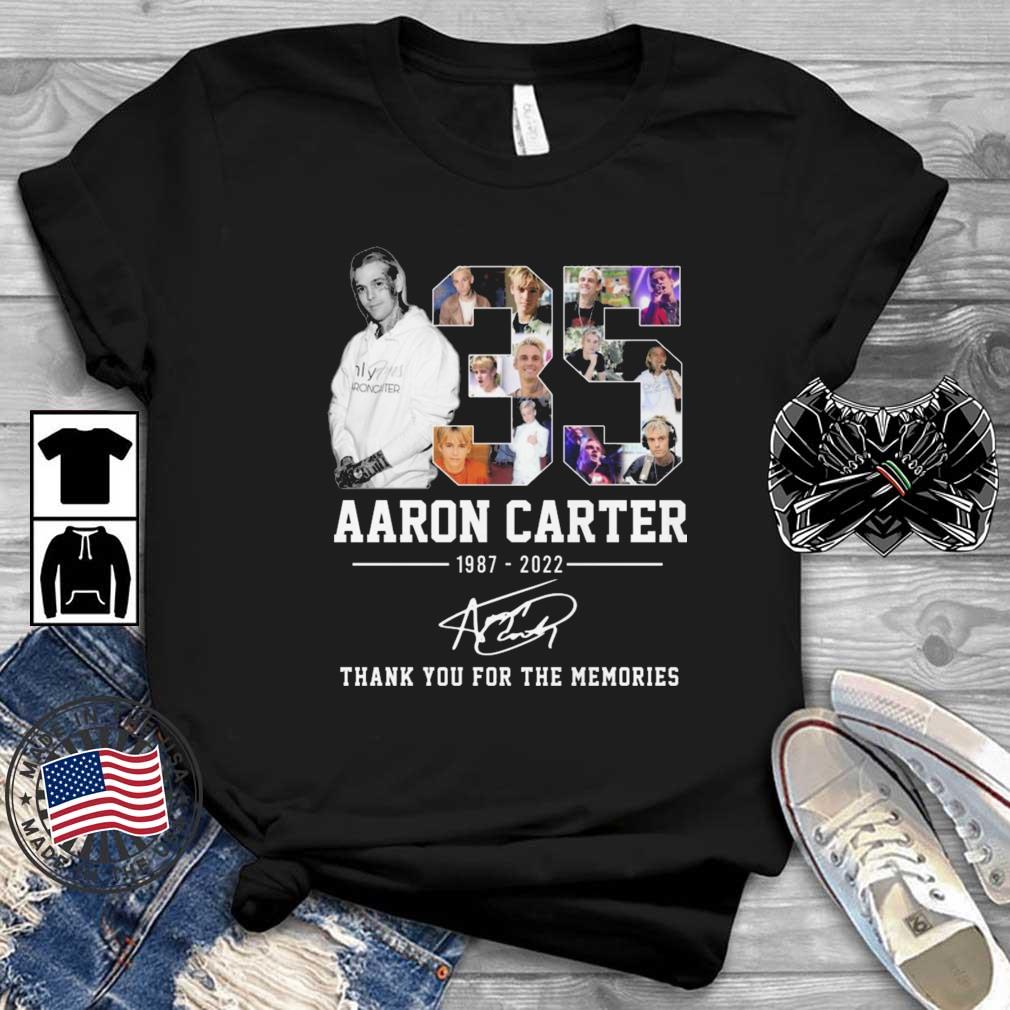 35 Years Aaron Carter 1987-2022 Thank You For The Memories Signature shirt