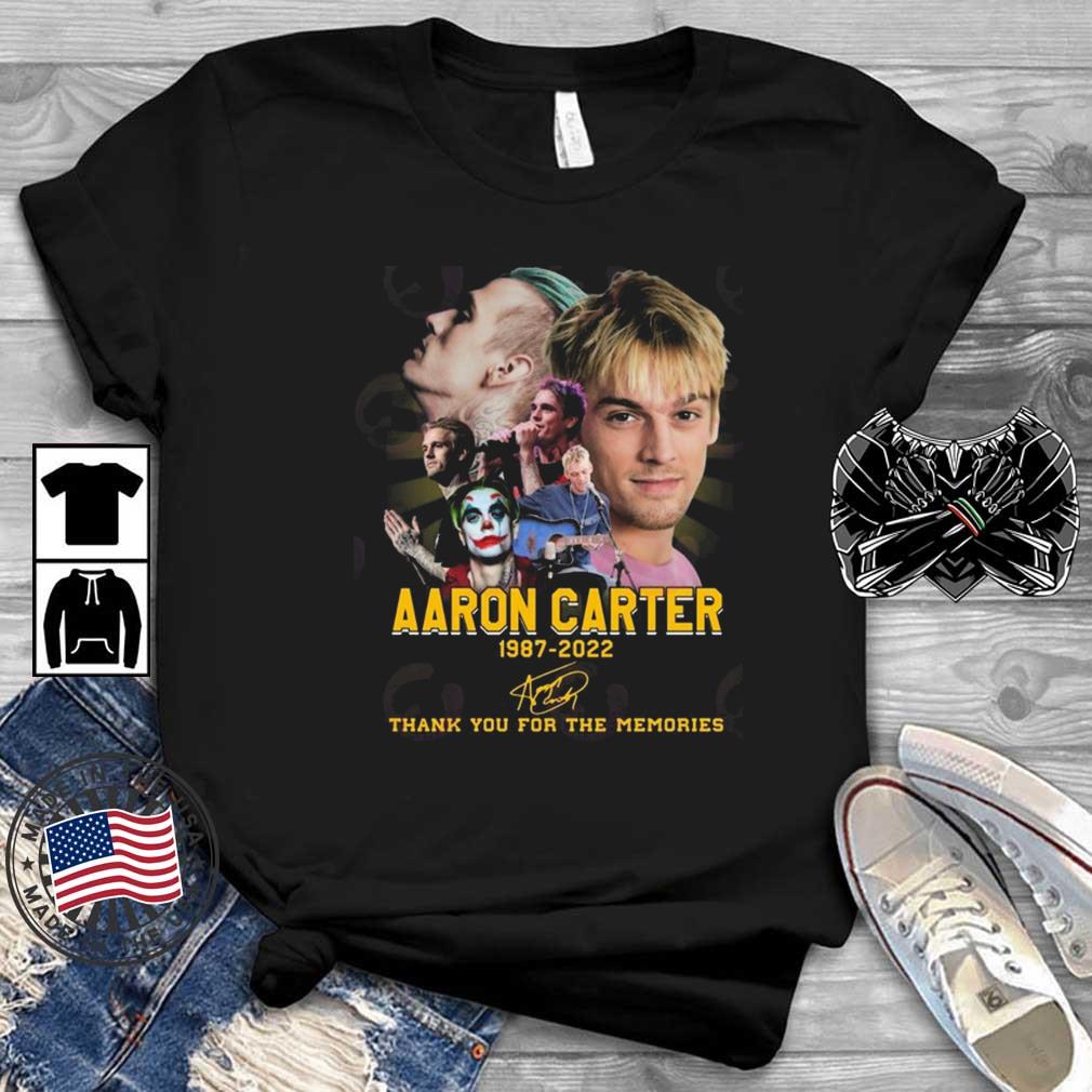 Aaron Carter 1987 -2022 Thank You For The Memories Signature shirt