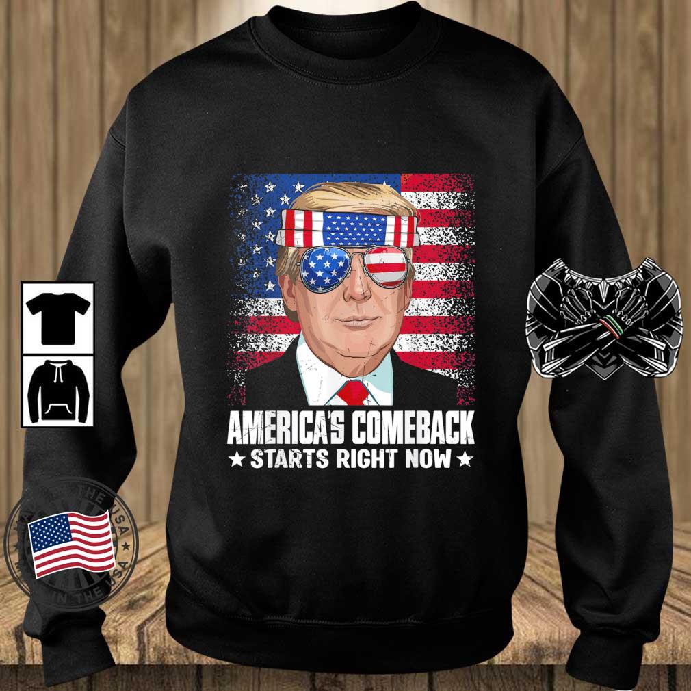 America's Comeback Starts Right Now Support Trump 2024 Us Flag shirt