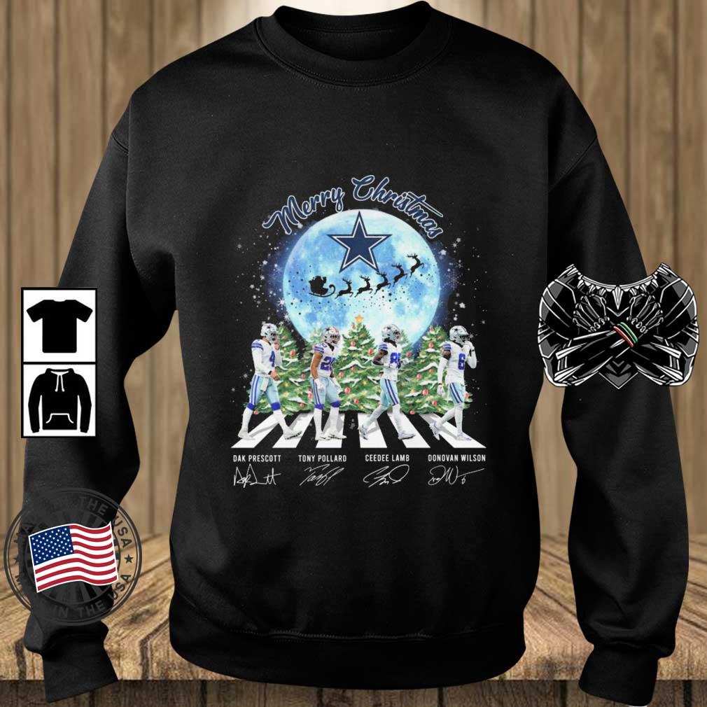 Dallas Cowboys Abbey Road Merry Christmas 2022 Signatures sweatshirt