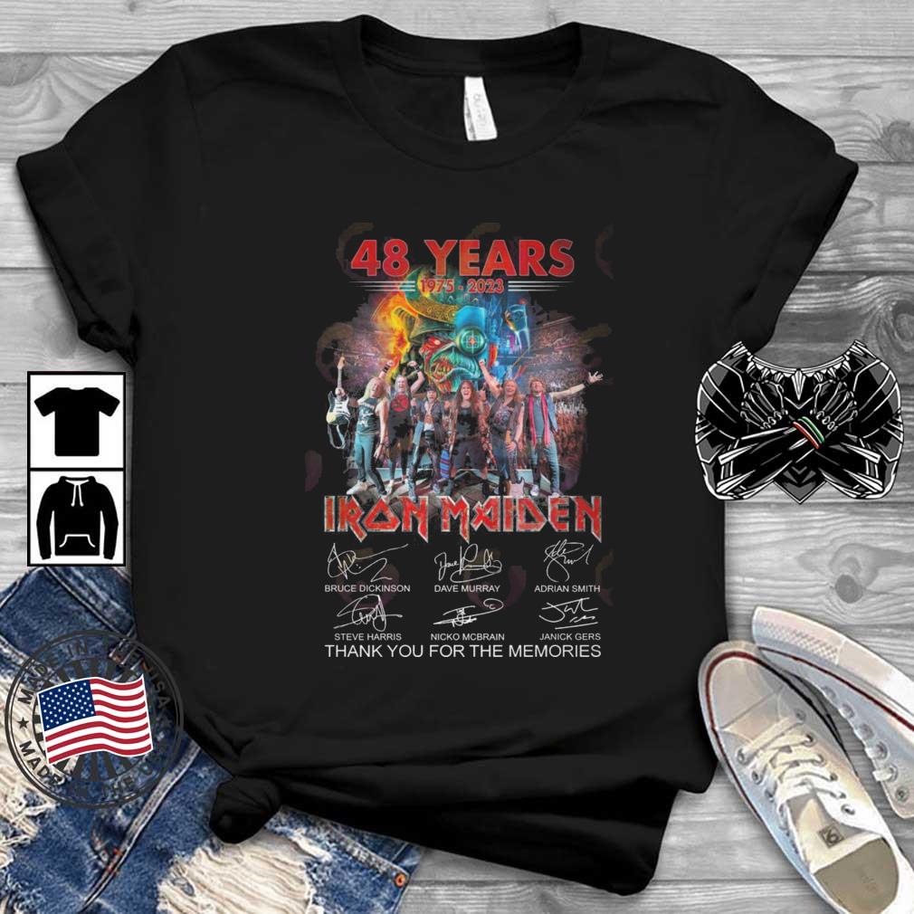 Iron Maiden 48 Years 1975-2023 Thank You For The Memories Signatures shirt