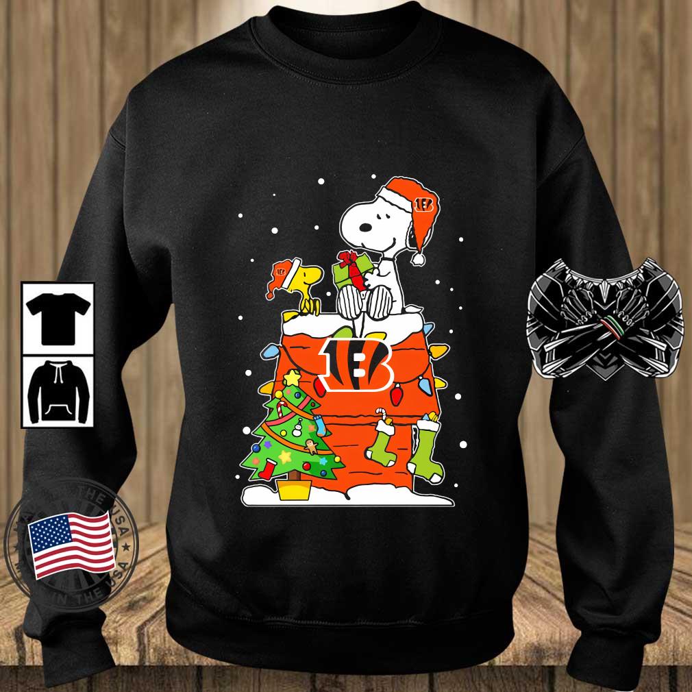 Official Snoopy And Woodstock Cincinnati Bengals Merry Christmas sweater