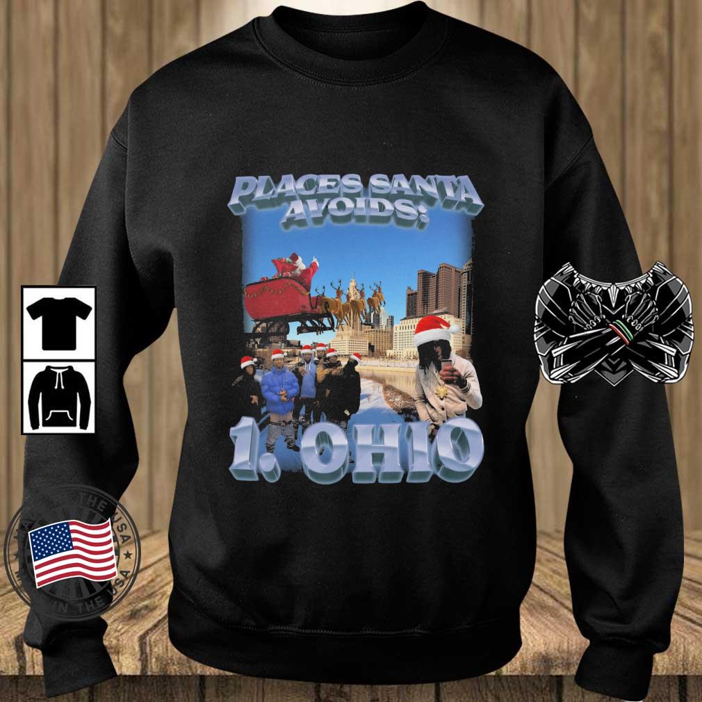 Places Santa Avoids Ohio Christmas sweater