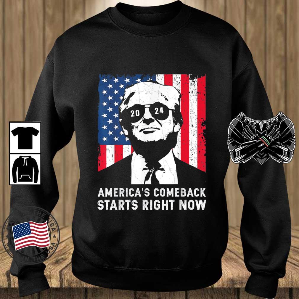 Retro America's Comeback Starts Right Now Support Trump 2024 shirt