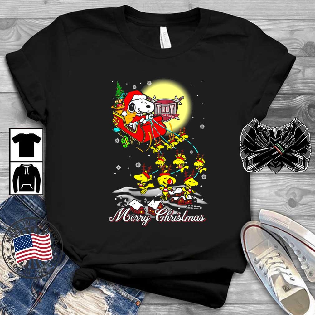 Snoopy And Woodstock Troy Trojans Ugly Merry Christmas Sweater