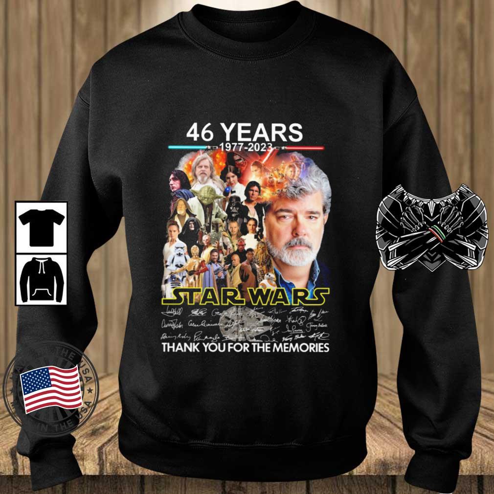 Star Wars 46 Years 1977-2023 Thank You For The Memories Signatures shirt