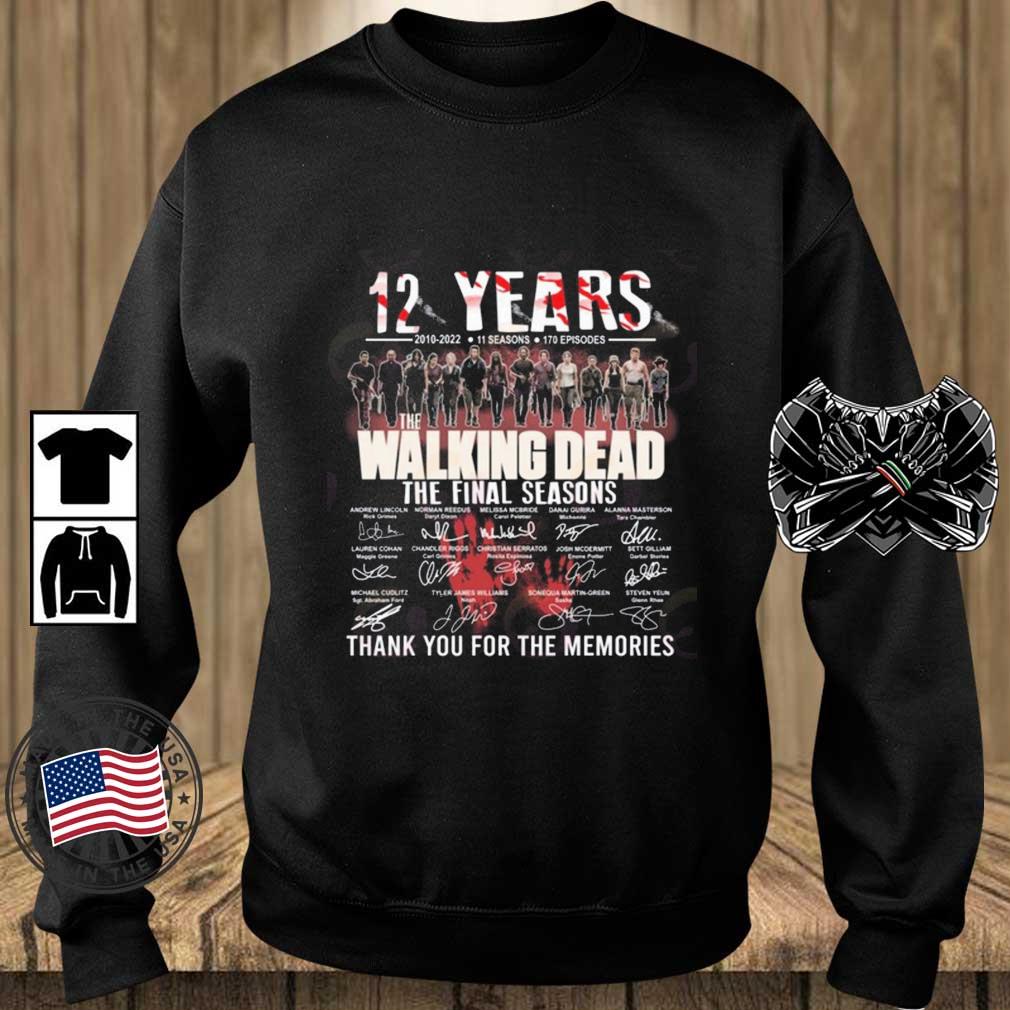 The Walking Dead 12 Years The Final Seasons Thank You For The Memories Signatures shirt