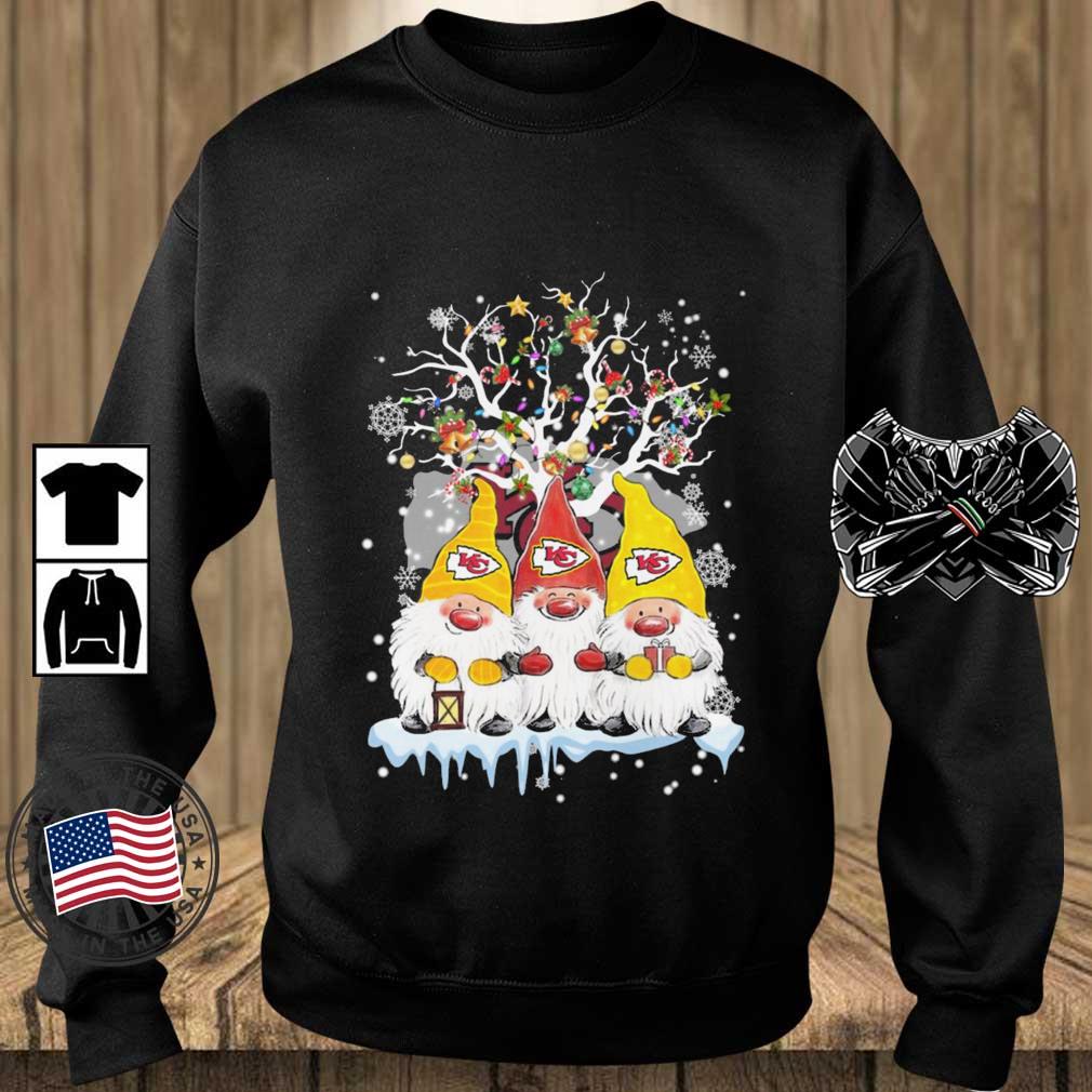 Three Gnomes Kansas City Chiefs Light Christmas sweatshirt