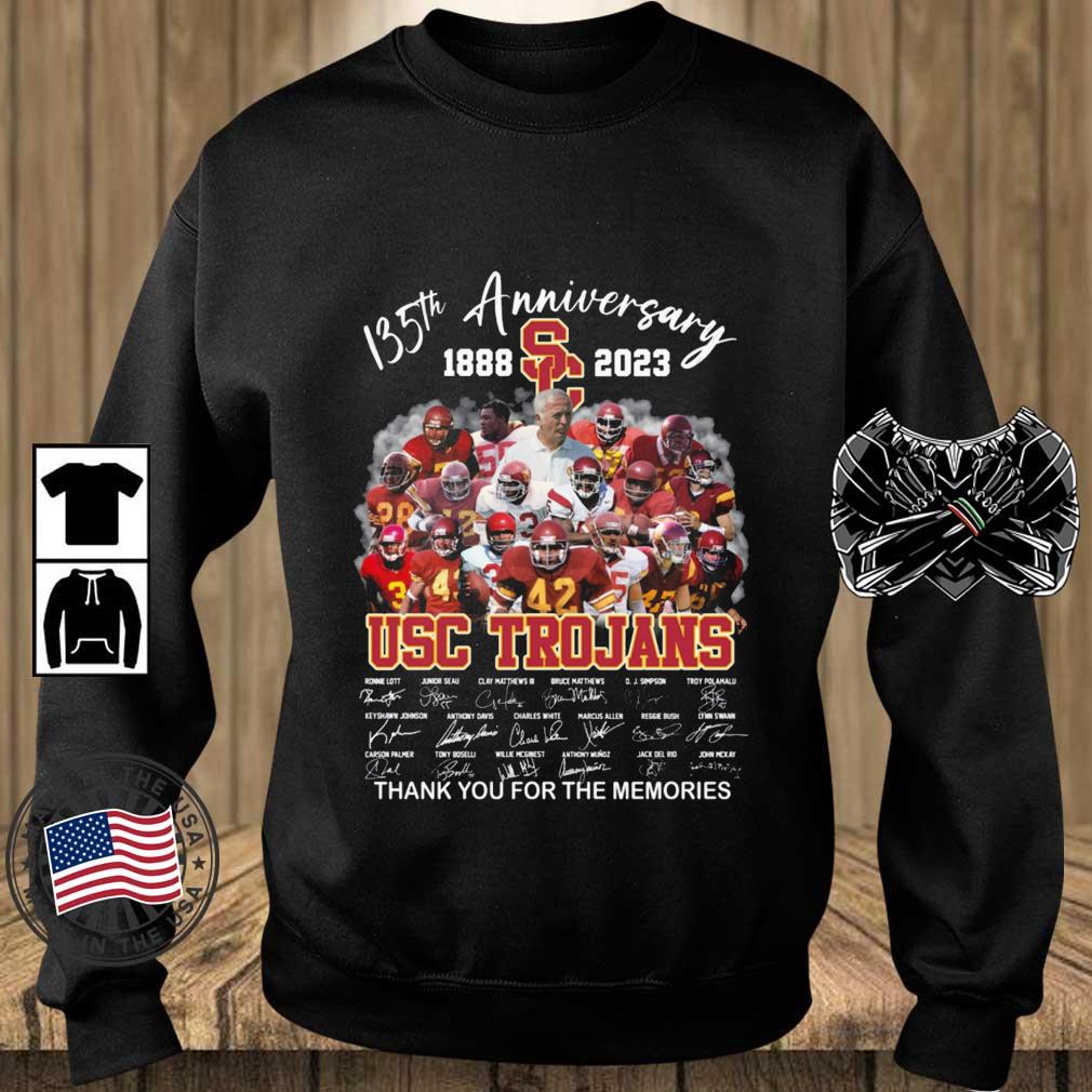 USC Trojans 135th Anniversary 1888-2023 Thank You For The Memories Signatures shirt