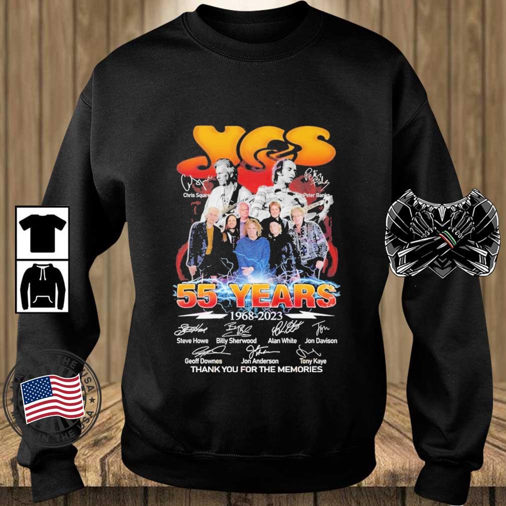 Yes 55 Years 1968-2023 Thank You For The Memories Signatures Shirt