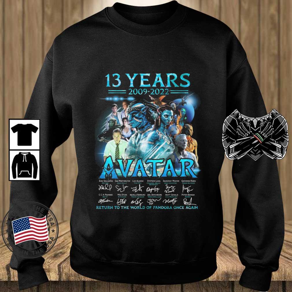 13 Years 2009-2022 Avatar Return To The World Of Pandora Once Again Signatures shirt