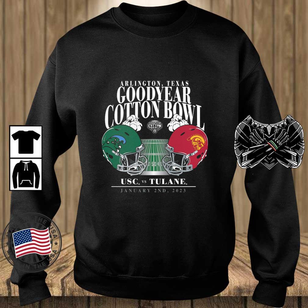 USC Trojans vs. Tulane Green Wave Arlington Texas Goodyear Cotton Bowl 2023 shirt