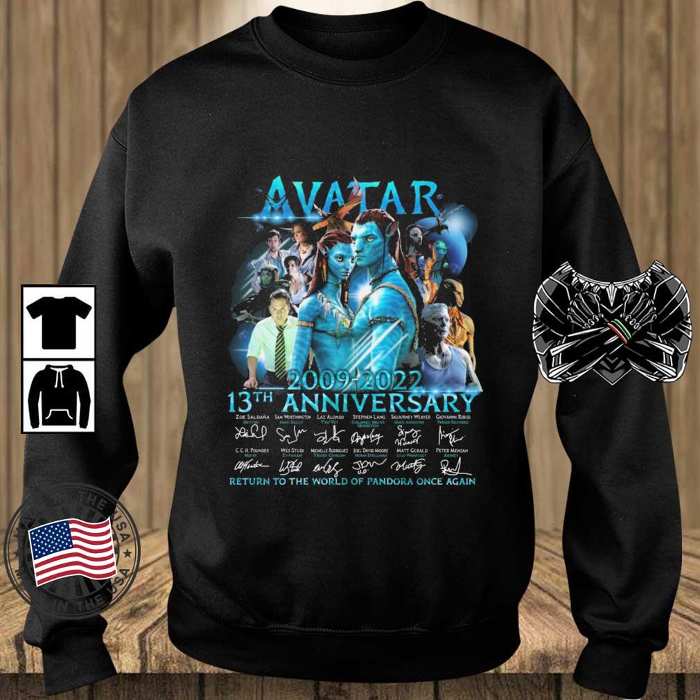 Avatar Film 2009-2022 13th Anniversary Return To The World Of Pandora Once Again Signatures shirt