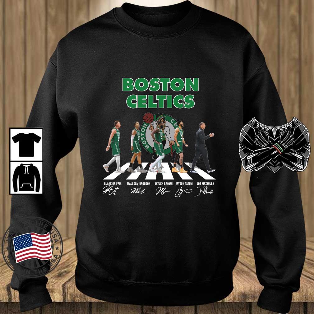 Boston Celtics Blake Griffin Malcolm Brogdon Jaylen Brown Jayson Tatum And Joe Mazzulla Abbey Road Signatures sweatshirt