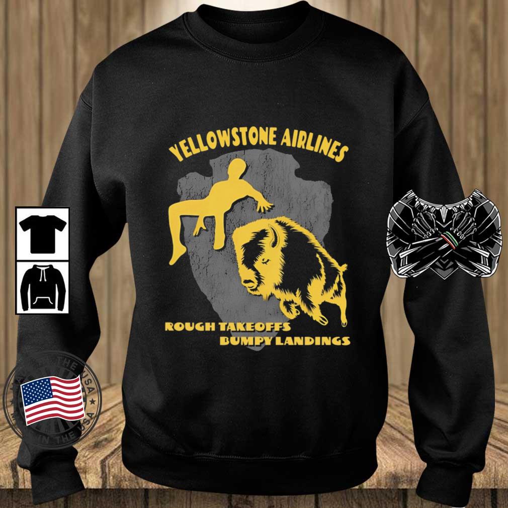 Finger Taints Wearing Yellowstone Airlines Rough Takeoffs Bumpy Landings shirt