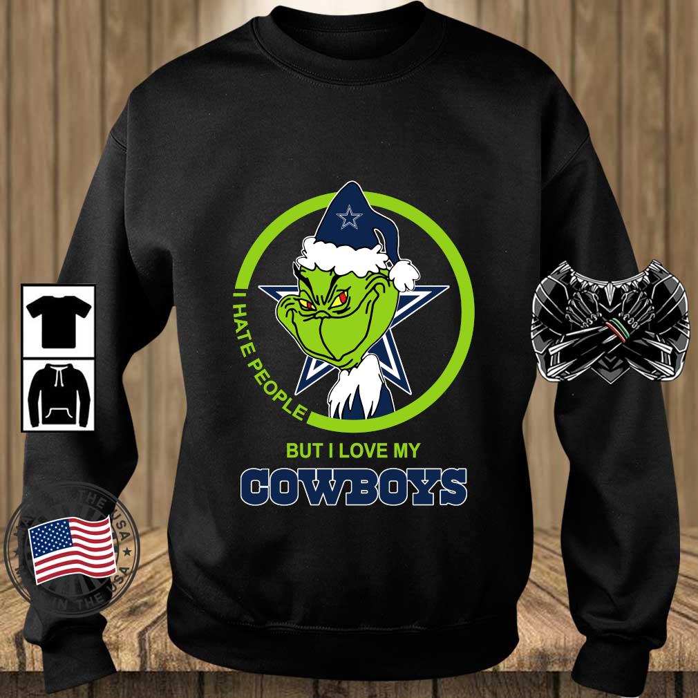 Grinch I Hate People But I Love Dallas Cowboys Christmas 2022 Sweater shirt
