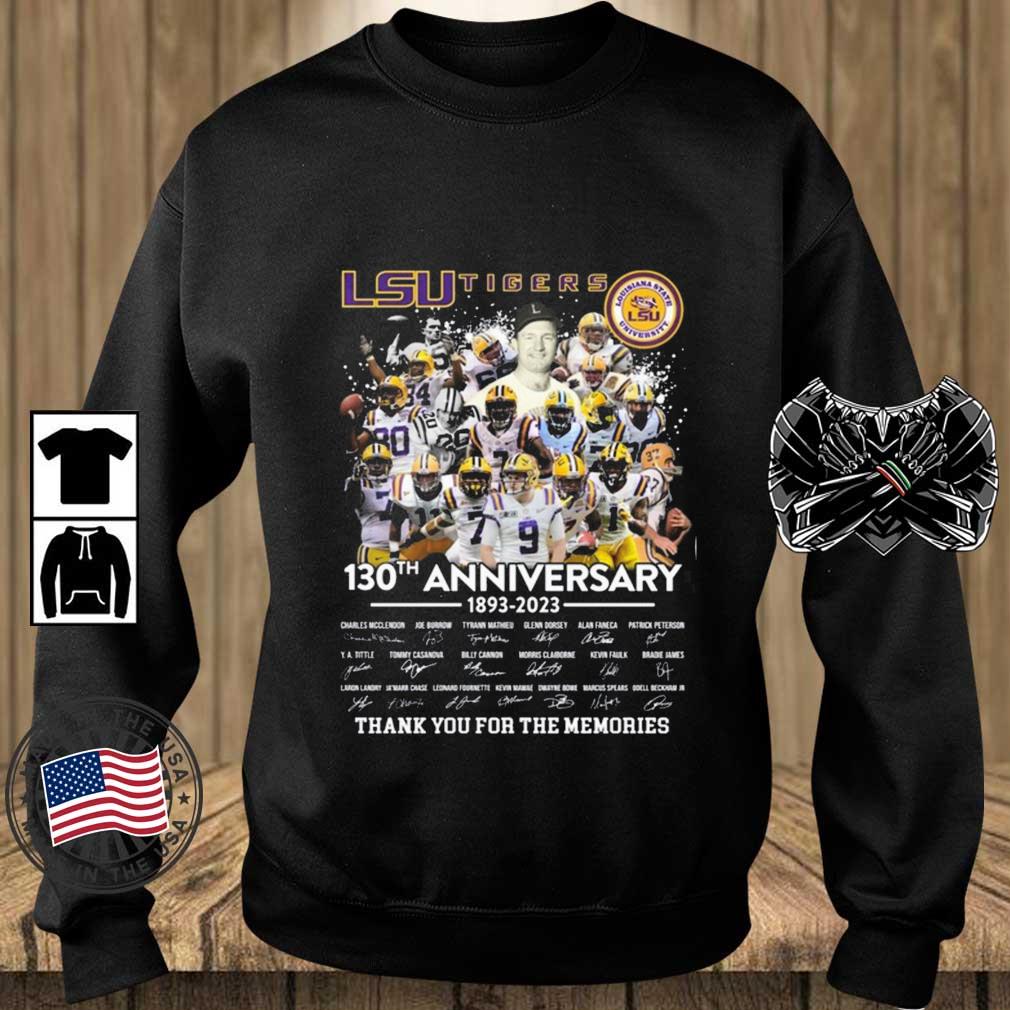 LSU Tigers 130th Anniversary 1893-2023 Thank You For The Memories Signatures shirt