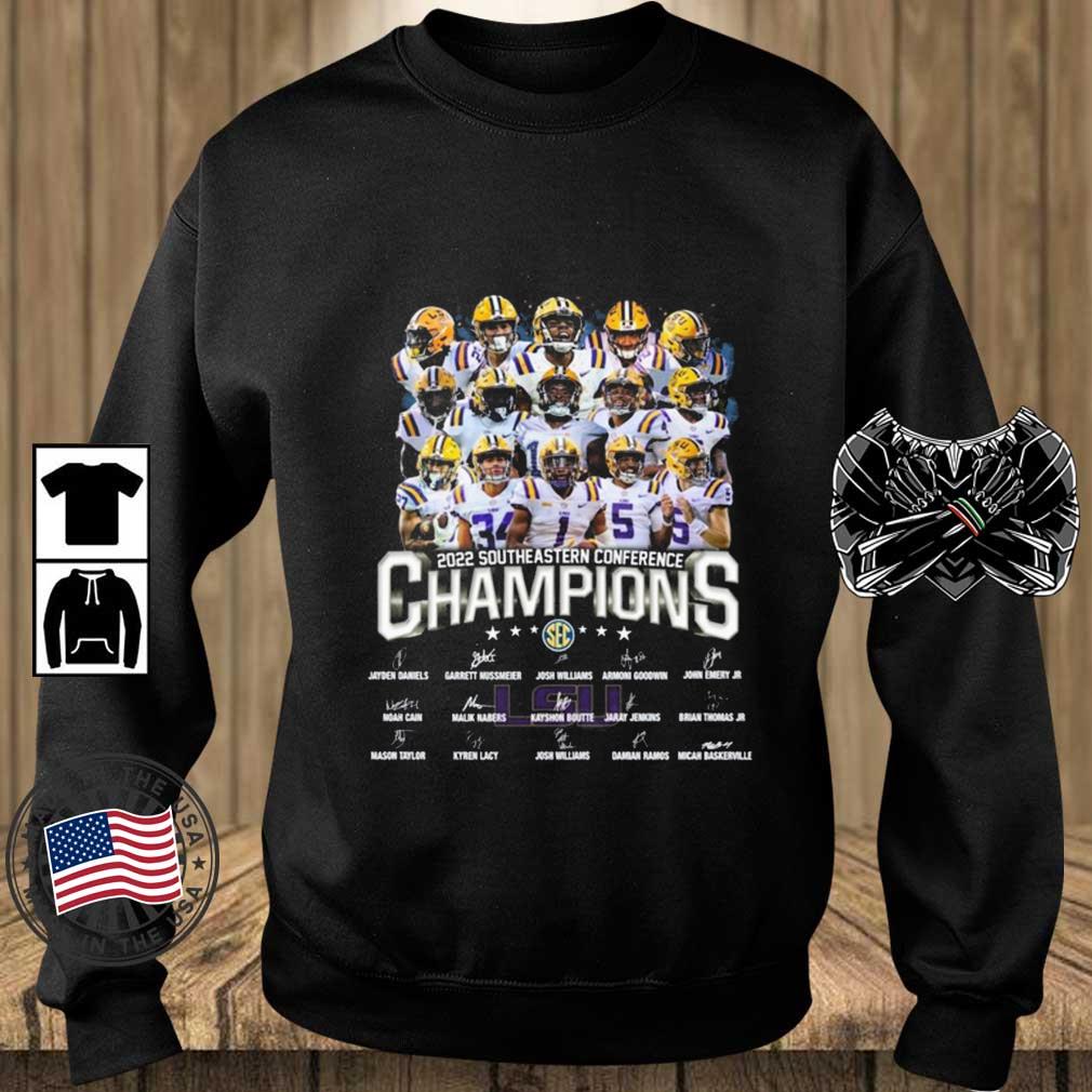 LSU Tigers 2022 Southeastern Conference Champions Signatures shirt