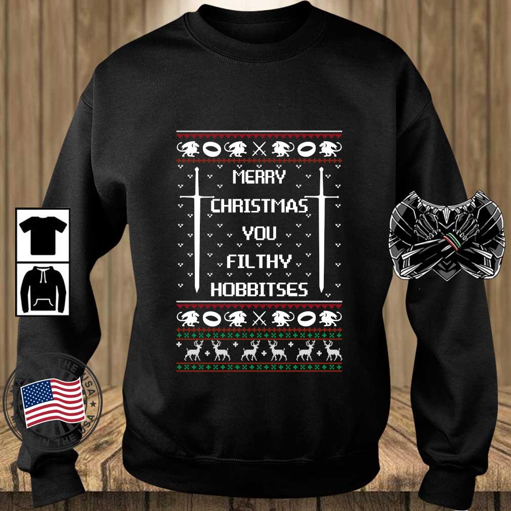 Merry Christmas You Filthy Hobbitses Ugly Sweatshirt
