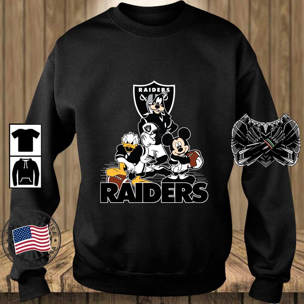 Mickey Mouse And Friends Oakland Raiders American Football NFL Christmas 2022 sweatshirt