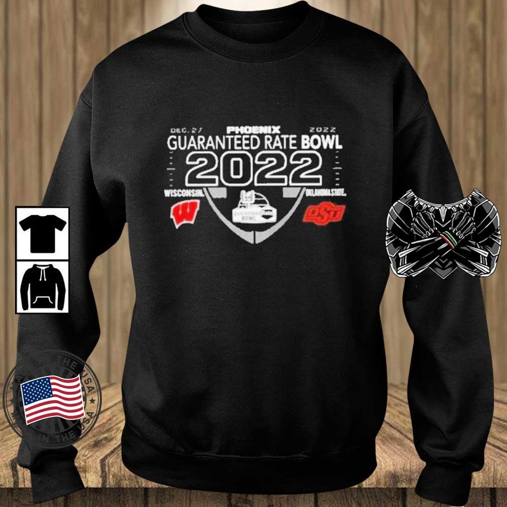 Official Phoenix Guaranteed Rate Bowl 2022 Wisconsin Badgers Vs Oklahoma State Cowboys shirt