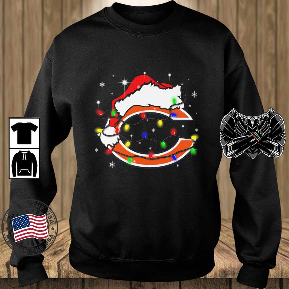 Santa Chicago Cubs Logo Lights Christmas sweatshirt