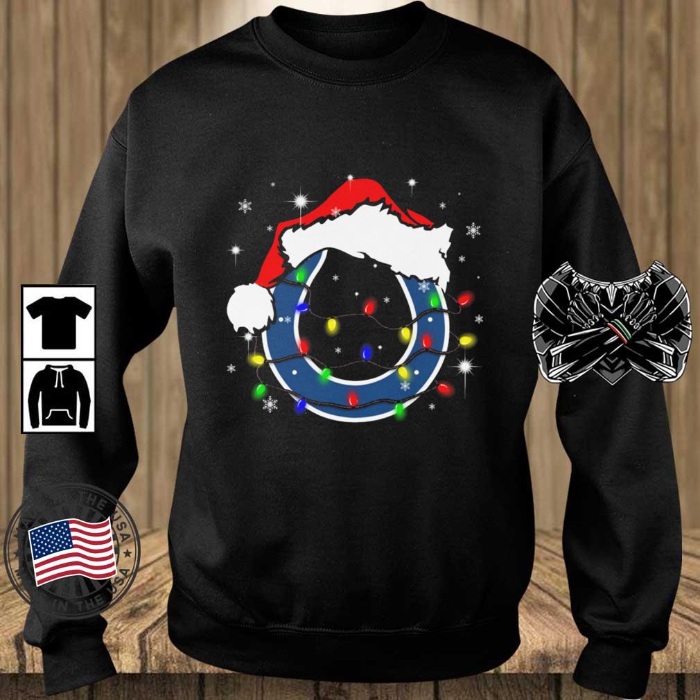 Santa Indianapolis Colts Logo Lights Christmas sweatshirt