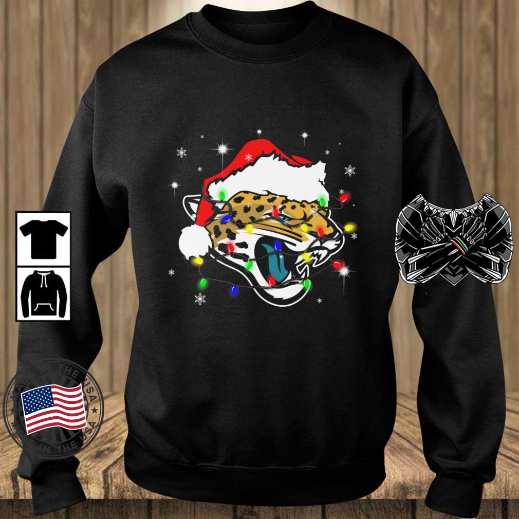 Santa Jacksonville Jaguars Logo Lights Christmas sweatshirt
