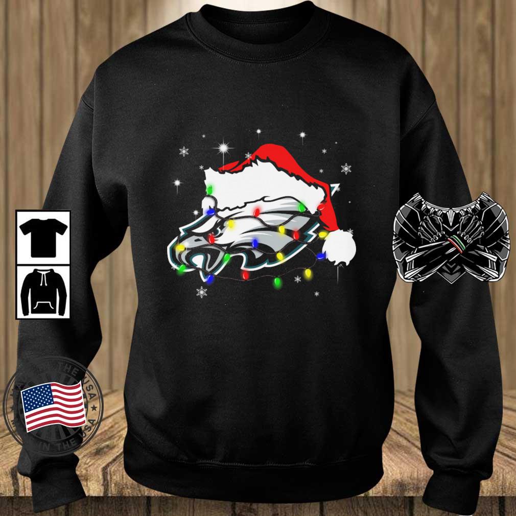 Santa Philadelphia Eagles Logo Lights Christmas sweatshirt