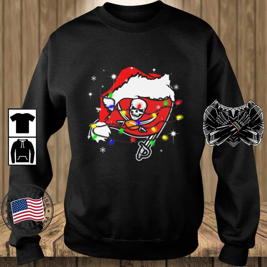 Santa Tampa Bay Buccaneers Logo Lights Christmas sweatshirt