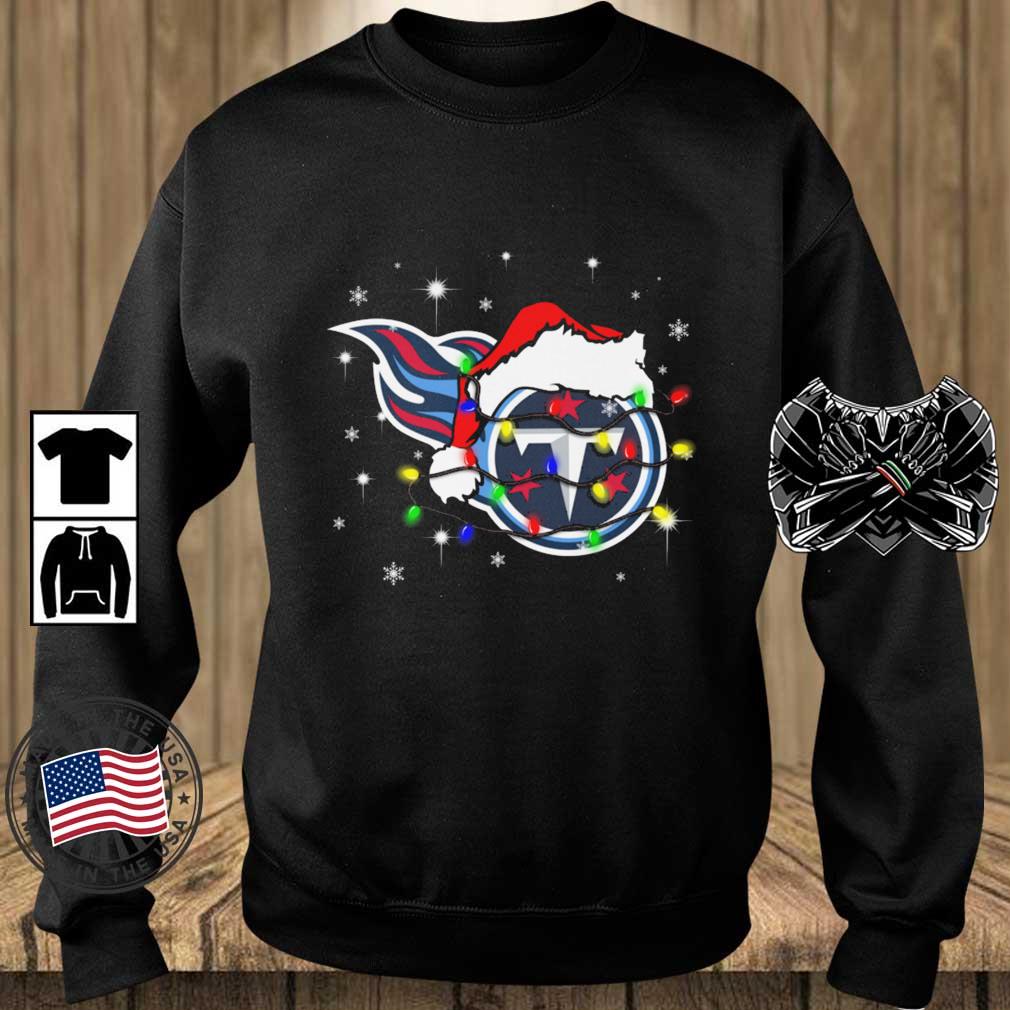 Santa Tennessee Titans Logo Lights Christmas sweatshirt