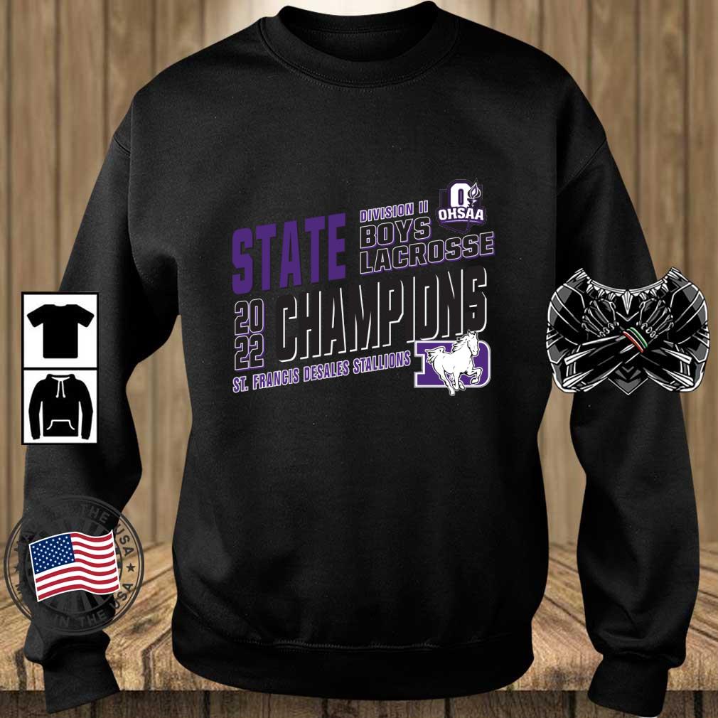 St. Francis DeSales Stallions 2022 OHSAA Boys Lacrosse Division II State Champions shirt