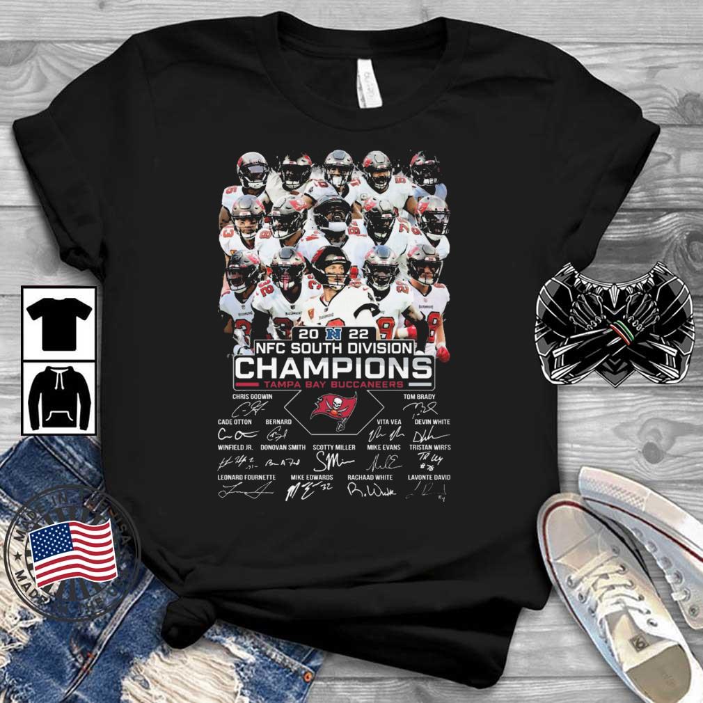 Tampa Bay Buccaneers 2022 NFC South Division Champions Signatures shirt,  hoodie, sweater, long sleeve and tank top