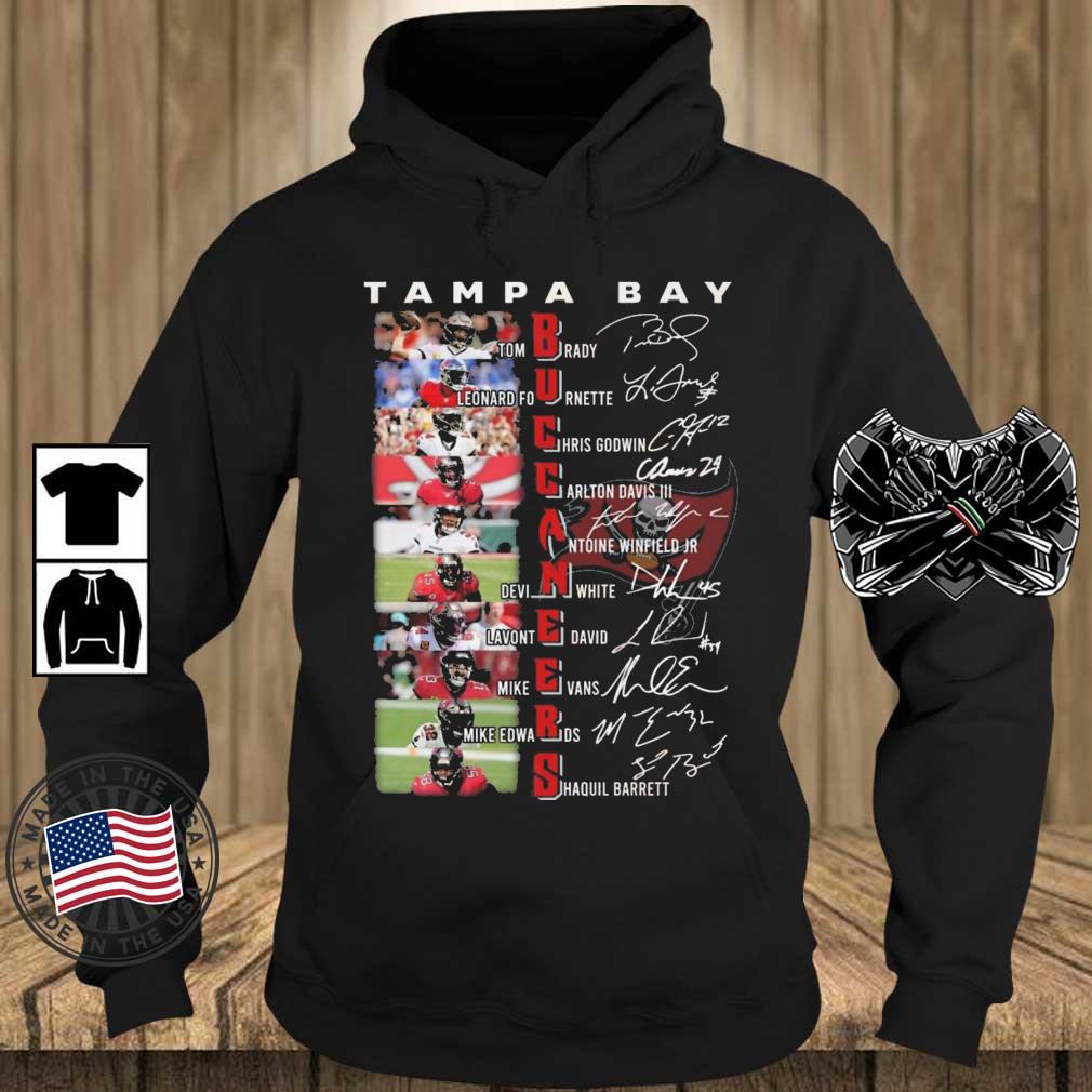 Tampa Bay Buccaneers Tom Brady Leonard Fournette Chris Godwin Signatures s Teechalla hoodie den