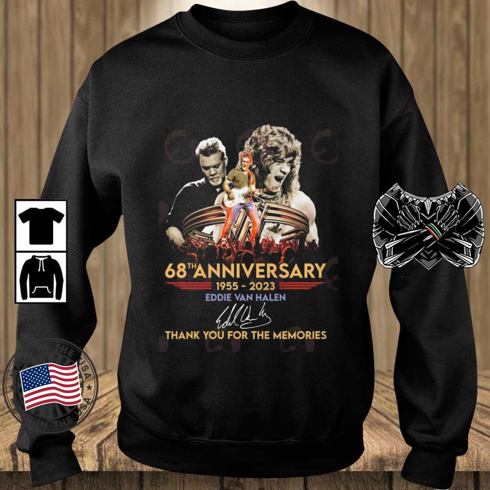 68th Anniversary 1955-2023 Eddie Van Halen Thank You For The Memories Signature shirt